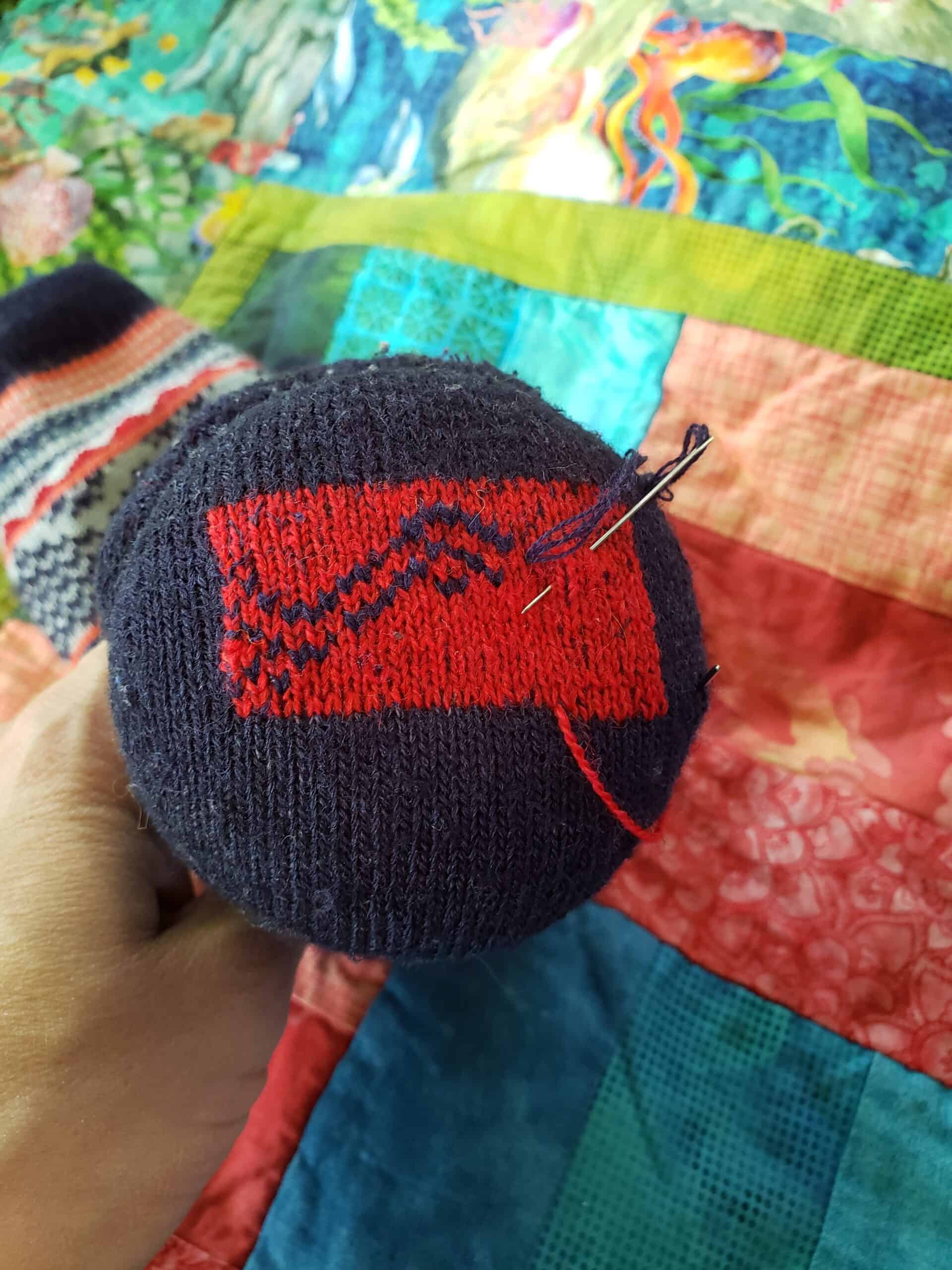 Visible Mending Learn Swiss Darning for Knitwear Sanborn Mills Farm