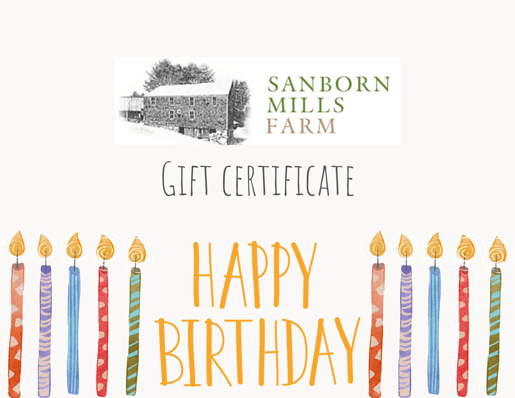 gift cert birthday